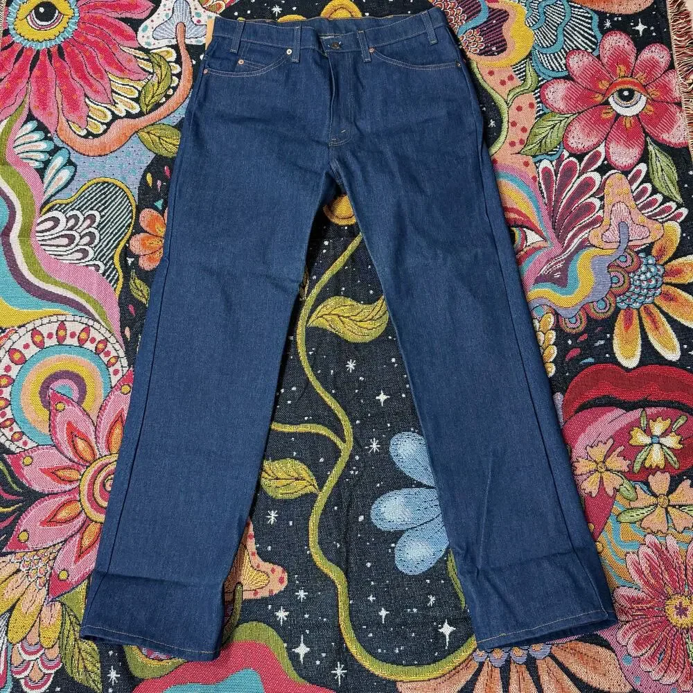 Vintage 80s Levis Mens Orange Tab 509 0917 Cuffed Jeans 1985 LN w/o Tags 36 x 32